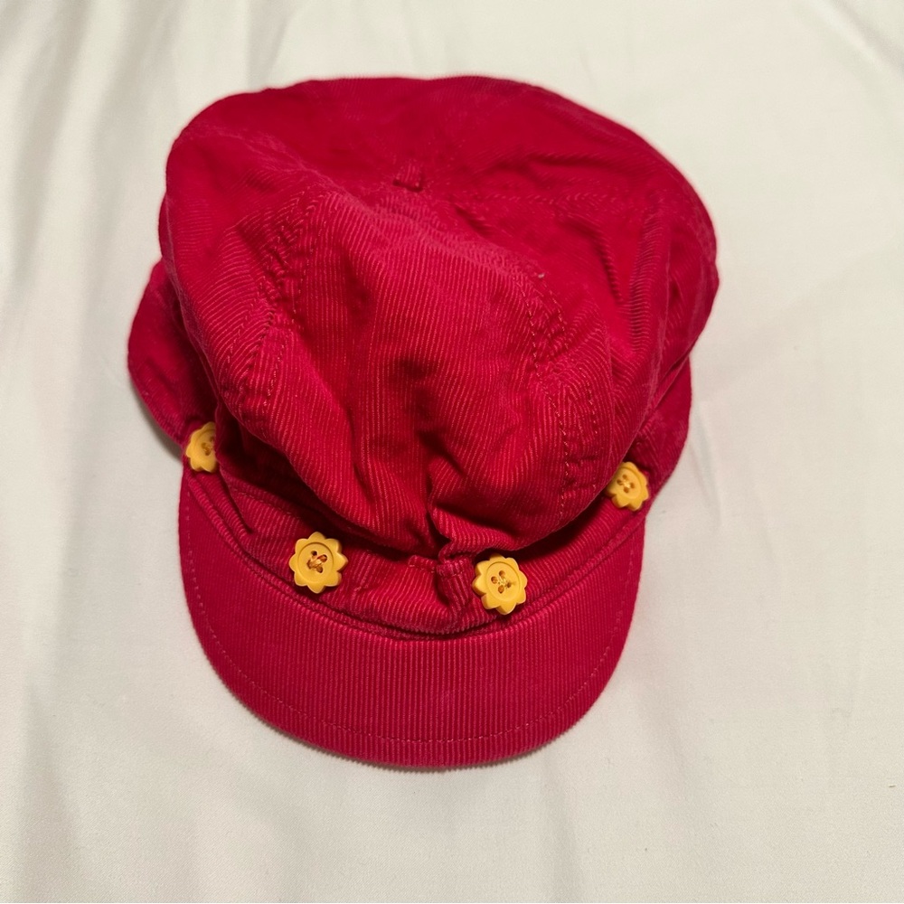 Gymboree Sunflower Smiles Pink Corduroy Newsboy Cap 12-24M